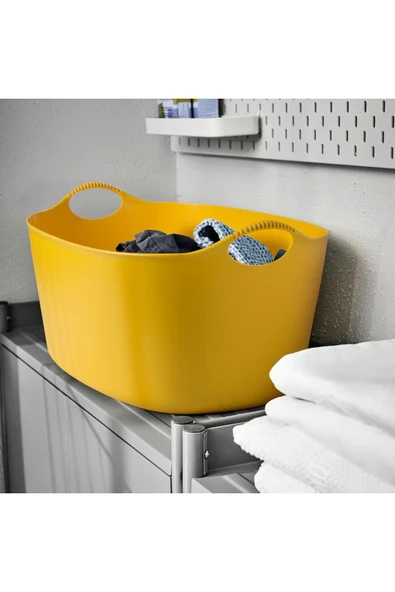IKEA İKEA TORKIS Sarı 35 lt Esnek Büyük Çamaşır Sepeti - 3