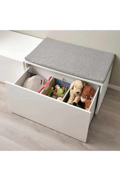IKEA BARNDRÖM Çocuk Odası İçin Desenli Kutu, Bej, 26x37x26 cm - 4