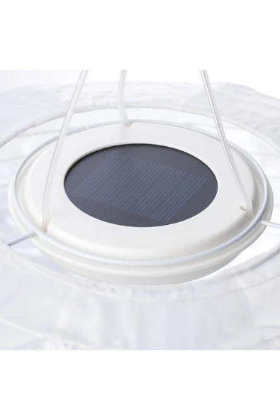 IKEA Solvınden 45 Cm Beyaz Solar Güneş Enerjili Led Sarkıt Lamba Bahçe Teras Balkon Lambası 45 Cm - 4