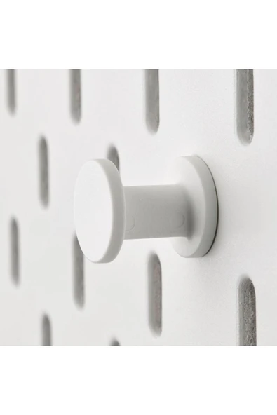 IKEA Skadıs Çok Amaçlı Pano Parçası - Beyaz Küçük Kancalar - 19 Mm - 5 Adet - 2