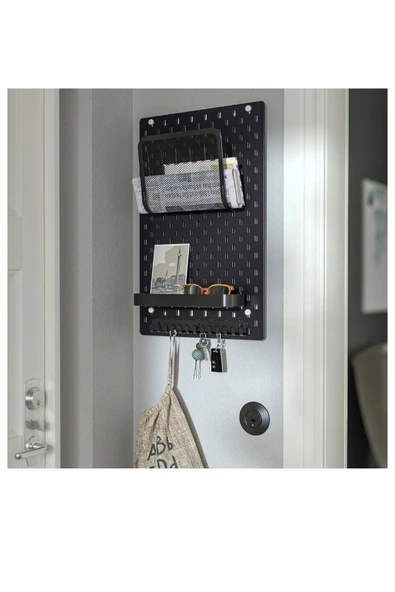 IKEA Skadis siyah çok amaçlı pano, siyah, 36x56 cm pegboard - 3
