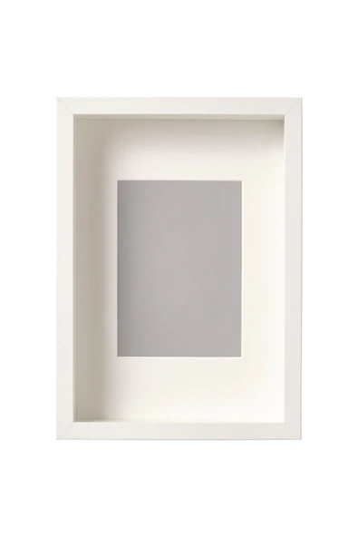 IKEA Sannahed 21x30 Cm A4 Beyaz Çiçek Konabilen Derin Kutu Çerçeve Ahşap Fotoğraf Resim Çerçevesi - 4