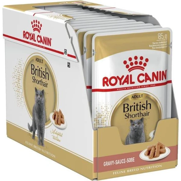 Royal Canin British Shorthair Adult Yetişkin Yaş Kedi Maması 85gr 12 Adet - Resim 2