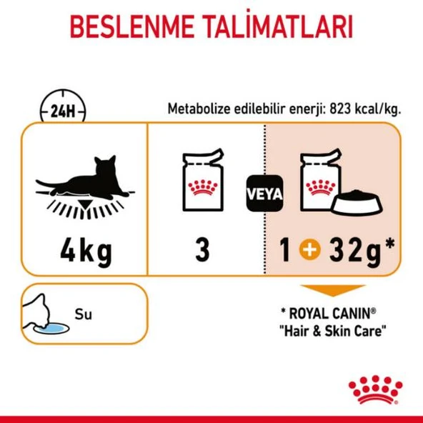 Royal Canin Care Hair&Skin Sağlıklı Tüyler İçin Yaş Kedi Maması 85gr - 6