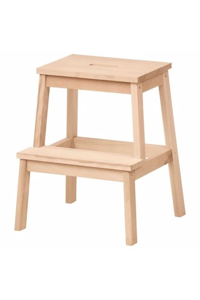 IKEA Turuncu Bekvam Basamaklı Tabure, Kayın - 3