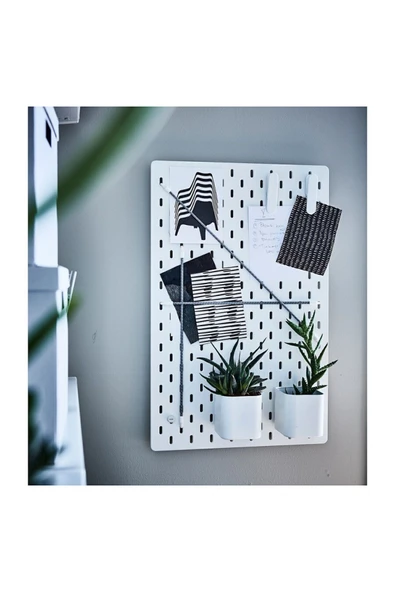 IKEA 36 x 36 Skadıs Beyaz 36x56 Cm Çok Amaçlı Pano Pegboard - 4