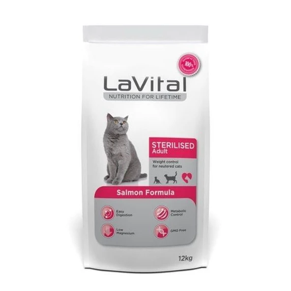 Lavital Sterilised Somonlu Kısırlaştırılmış Kedi Maması 12Kg