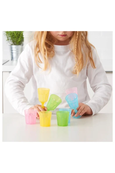 IKEA Duktig Oyuncak Bardak Çok Renkli, 8 Adet Minyatür Bardak - 2