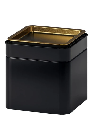 IKEA Blomnıng 10x10x10 Cm Kalay Kaplama Çelik Kapaklı Kahve Çay Kurabiye Kuru Gıda Saklama Kutusu - 1