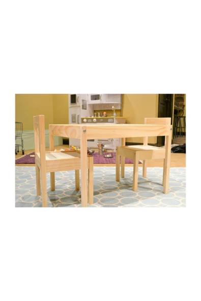 IKEA Latt Masif Çam Ahşap Çocuk Oyun Yemek Aktivite Masası - 7