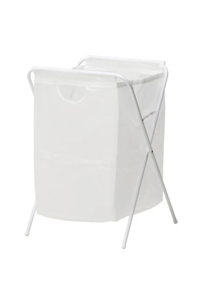 IKEA 50 Lt 8 Kg Kapasiteli Beyaz Katlanır Çamaşır Sepeti Beyaz