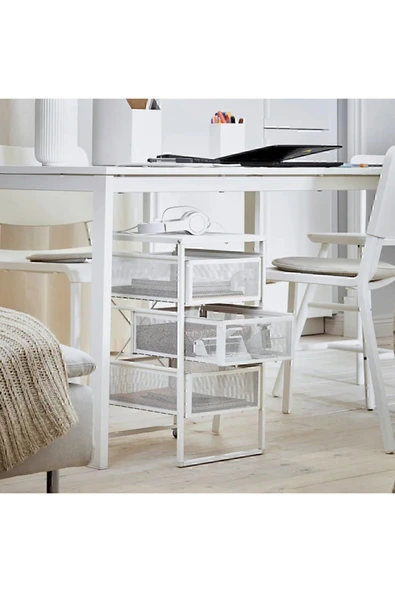 IKEA Lennart Beyaz Keson Tekerlekli 3 Çekmeceli Dolap Raf Ünitesi Evrak Dosya Eşya Dolabı - 2
