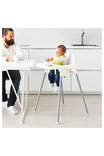 IKEA Unisex Beyaz Antilop Tepsili Mama Sandalyesi - 2