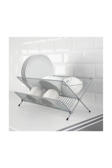 IKEA Bulaşıklık Meridyendukkan Bulaşık Sepeti Galvanizli 29x48 Cm Katlanabilir - 2