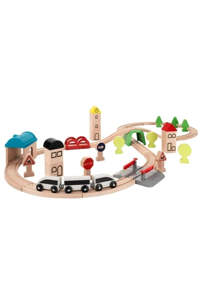 IKEA 3+ Yaş Lıllabo Tren Seti, Çok Renkli, 45 Parça, +3 Yaş 0-50 Kahverengi