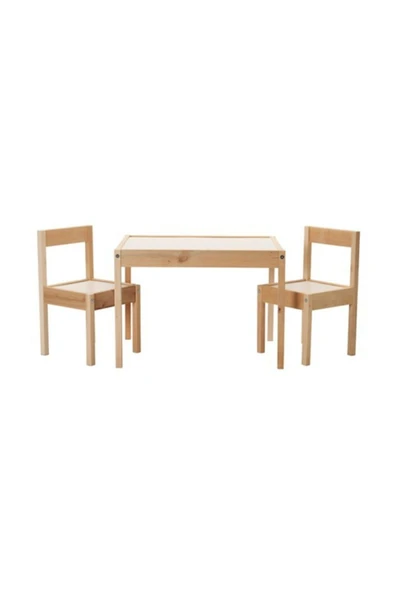 IKEA Latt Masif Çam Ahşap Çocuk Oyun Yemek Aktivite Masası - 4