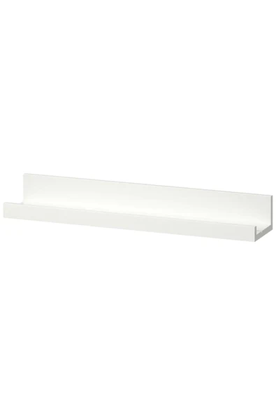 IKEA Beyaz 55 Cm Raf Fotoğraf Resim Çerçevesi Tablo Biblo Kitap Için Ahşap Duvar Rafı - 2
