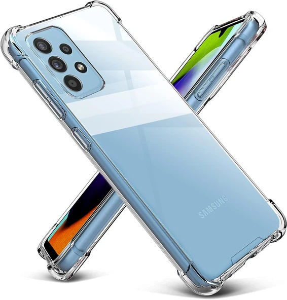 Samsung Galaxy A52 Uyumlu Darbe Önleyici Sararmaya Dayanıklı Airbag Korumalı Ultra Slim TPU Şeffaf Silikon Kılıf - 2