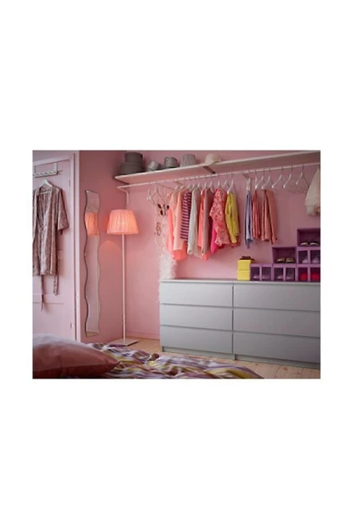 IKEA Bumerang Elbise Giysi Askısı - Beyaz Askı 8 Li Paket - 4