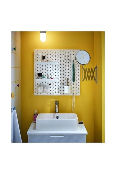 IKEA Beyaz 56x56 Cm Çok Amaçlı Pano Pegboard - 5