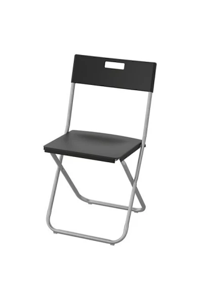 IKEA Gunde Katlanabilir Sandalye Taşınır Siyah Galvanizli Çelik - 7