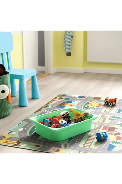 IKEA Açık Yeşil Çocuk Odası Eşya Oyuncak Saklama Kutusu 42x30x10 Cm - 2