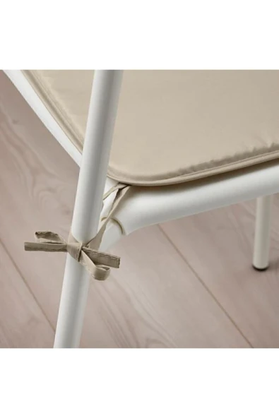 IKEA Sandalye Minderi Ince 34x34x1 Cm Bej Renk Meridyendukkan Iç -dış Mekan 1 Adet,bağlamalı - 2