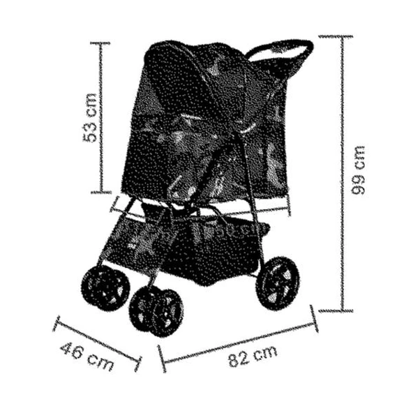 Zampa Favorite Kedi Köpek Puseti Siyah 46x78x99cm - Resim 4