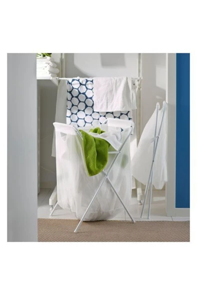 IKEA 50 Lt 8 Kg Kapasiteli Beyaz Katlanır Çamaşır Sepeti Beyaz - 3