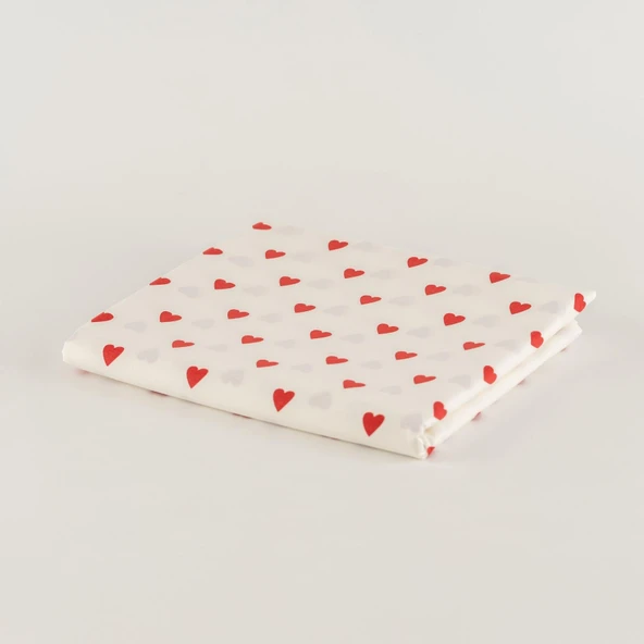 Soley | Mix & Match | Hearts | %100 Pamuk Çift Kişilik Düz Çarşaf - 6