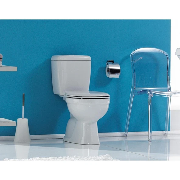 Turkuaz Lila Klozet (Alttan), Rezervuar, İç Takım ve Nkp Akdeniz Kapak - Resim 3