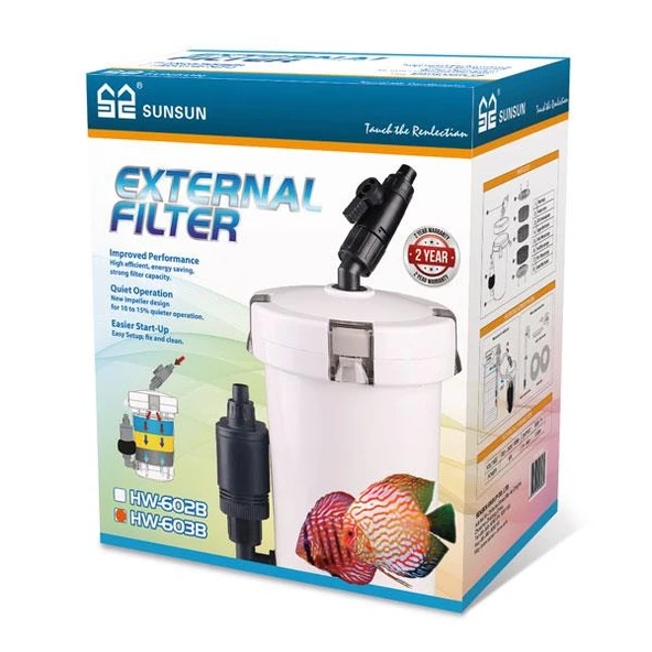Sunsun 603B Dış Filtre 400 LT/H 6W ürün görseli