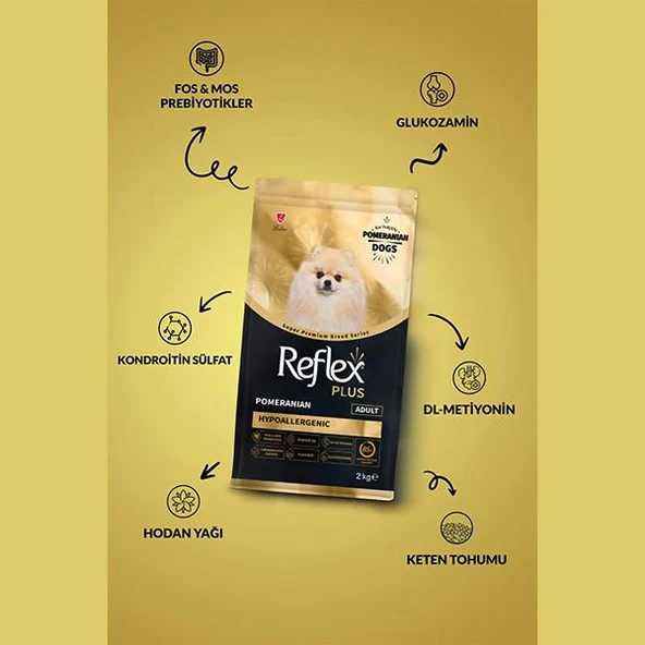Reflex Plus Hipoalerjenik Pomeranian Yetişkin Köpek Maması 2Kg - 2