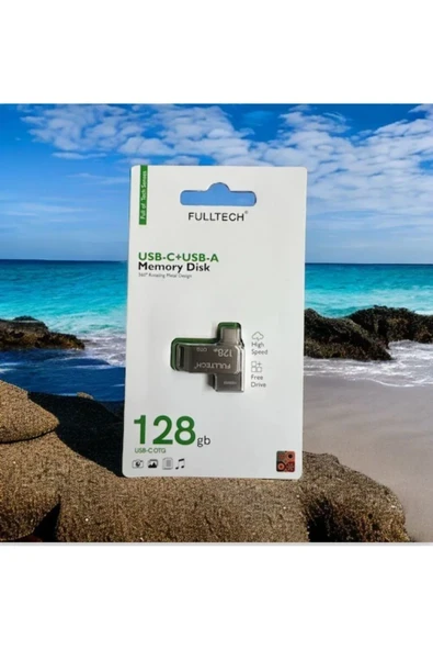 Fulltech 128GB USB-C+USB-A OTG METAL Hafıza Kartı FD17