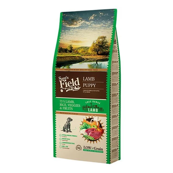 Sam's Field Kuzu Etli Düşük Tahıllı Yavru Köpek Maması 13 Kg
