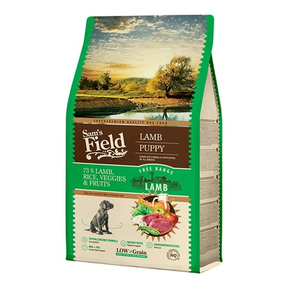 Sam's Field Kuzu Etli Düşük Tahıllı Yavru Köpek Maması 2,5 Kg
