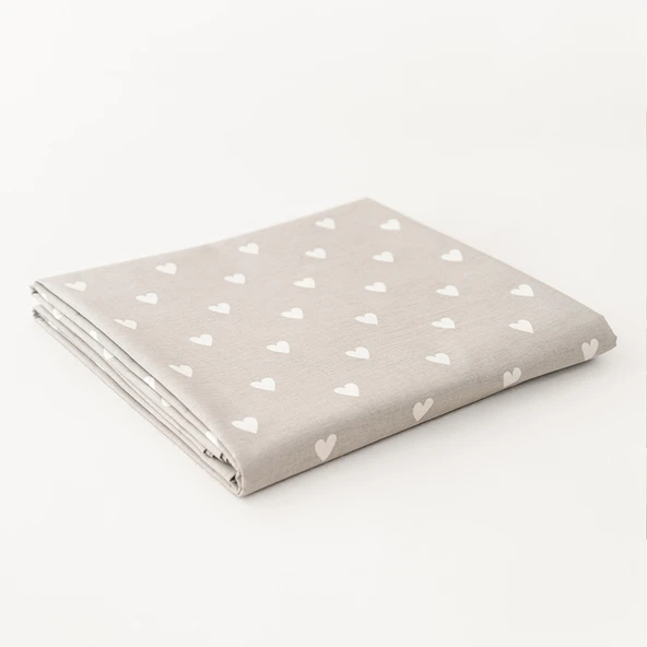 Soley | Mix & Match | Hearts | %100 Pamuk Tek Kişilik Düz Çarşaf - 3