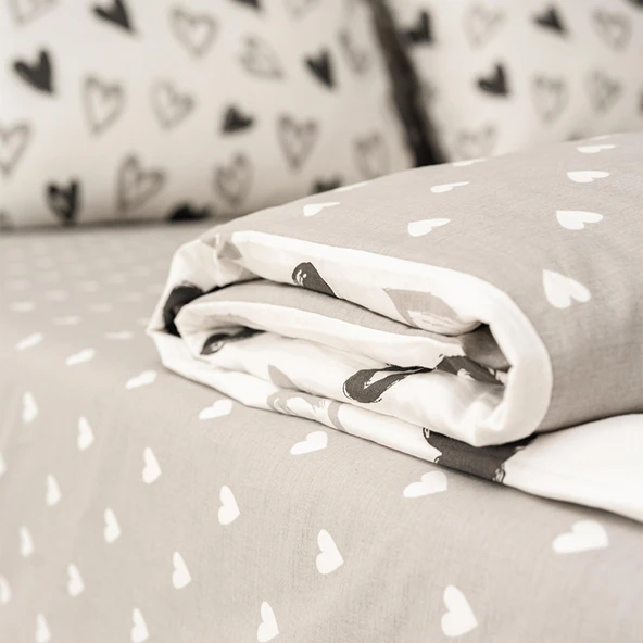 Soley | Mix & Match | Lover | %100 Pamuk Tek Kişilik Nevresim Seti - 6