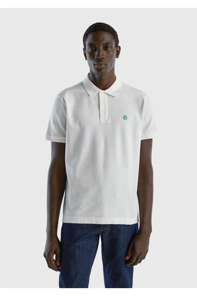 Erkek Beyaz Regular Fit Kısa Kollu Polo Tshirt