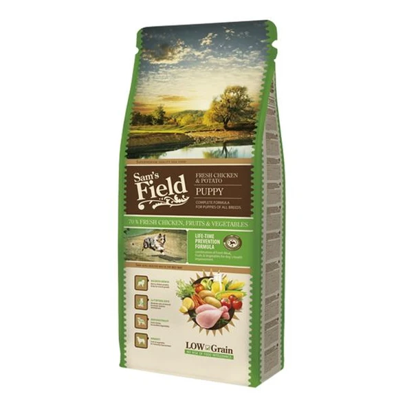 Sam's Field Tavuklu Düşük Tahıllı Yavru Köpek Maması 13 Kg - 1