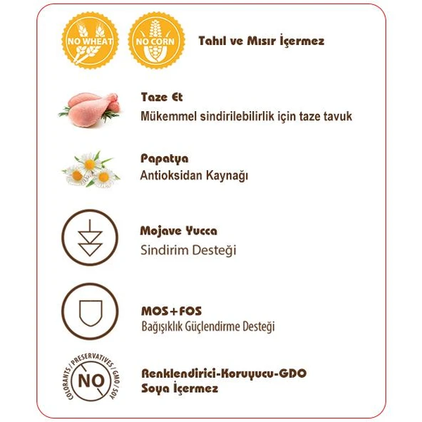 Sam's Field Adult Tavuklu Tahılsız Yetişkin Kedi Maması 2,5 Kg - Resim 2