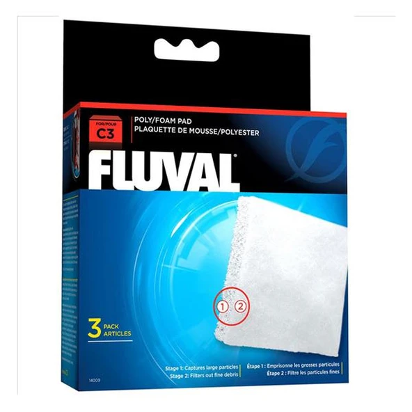 Fluval C3 Filtre Süngeri 3lü