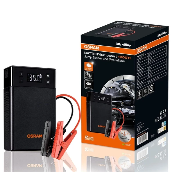 Osram Batteryjumpstart 1000TI Akü Takviye ve Lastik Şişirme Kompresörü OJS020TI ürün görseli 1