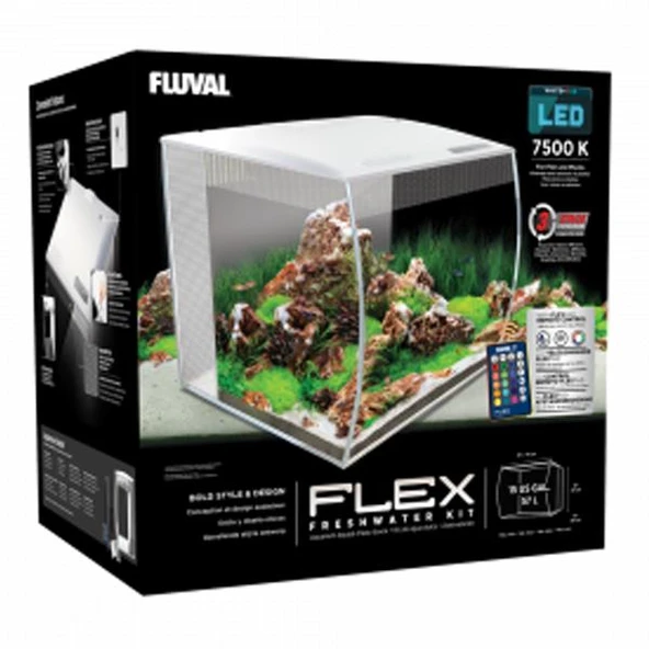 Fluval Flex Akvaryum 34 Lt Beyaz - 3