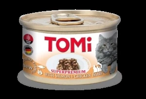 Tomi Kedi Somonlu Tavuklu Yaş Mama 85g