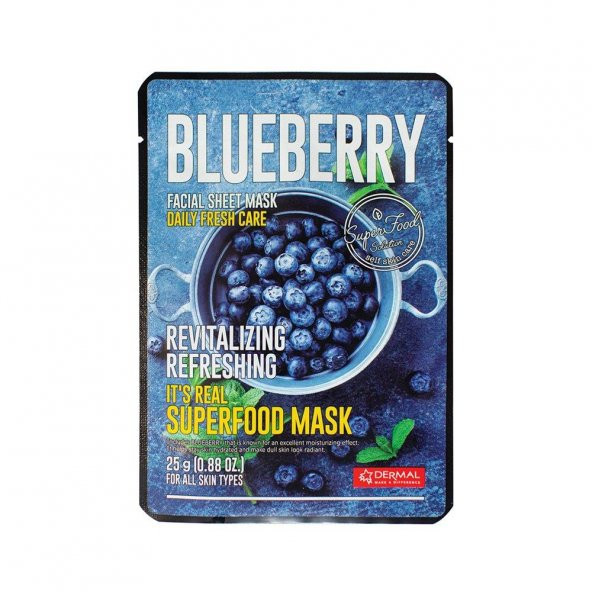 DERMAL Yenileyici ve Canlandırıcı Yaban Mersini Maskesi  25 GR - Resim 2