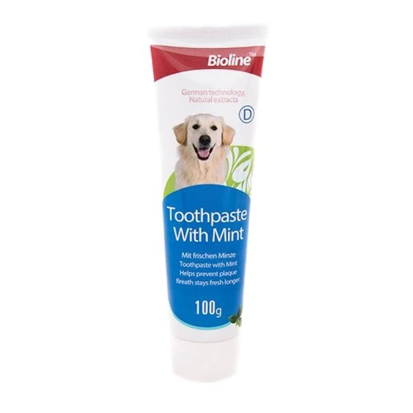 Bioline Nane Aromalı Köpek Diş Macunu 100gr