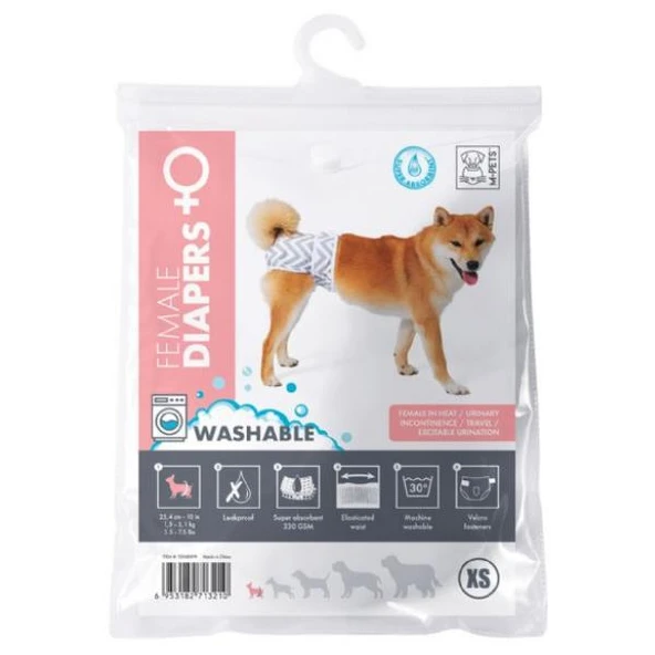 M-Pets Diapers Dişi Köpekler İçin Yıkanabilir Külot XS