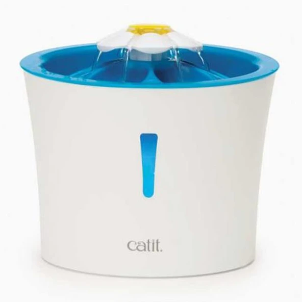 Catit 2.0 Flower Fountain 3 Lt Led Işıklı Otomatik Su Kabı Mavi - 9