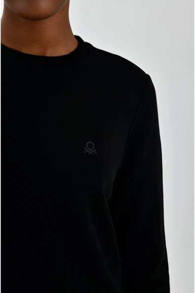 Kadın Sol Göğsü Logo Detaylı Sweatshirt - 8